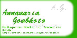 annamaria gombkoto business card